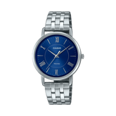 Casio, Women’s Watch Analog, Blue Dial Silver Stainless Steel, LTP-B110D-2AVDF